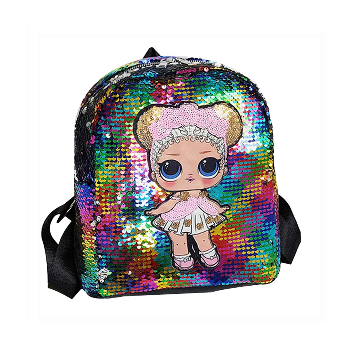 Sparkly Rainbow Cat Ear Backpack for Women & Girls - Party & Travel