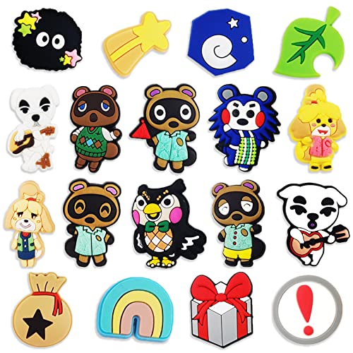 18 PCS Animal Croc Charms for Kids & Girls - Cute PVC Shoe Charms for Crocs, Slides & Sandals - Fun Jibbitz Accessories for Shoes, Bracelets & Wristbands - Perfect for Gifts, Parties & Everyday Decor