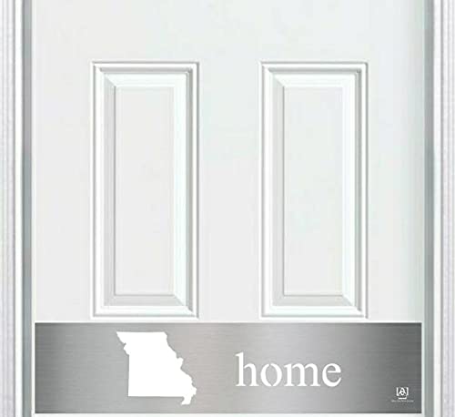 Engraved Door Kick Plate - 'Home' Design, Satin Nickel Finish (6