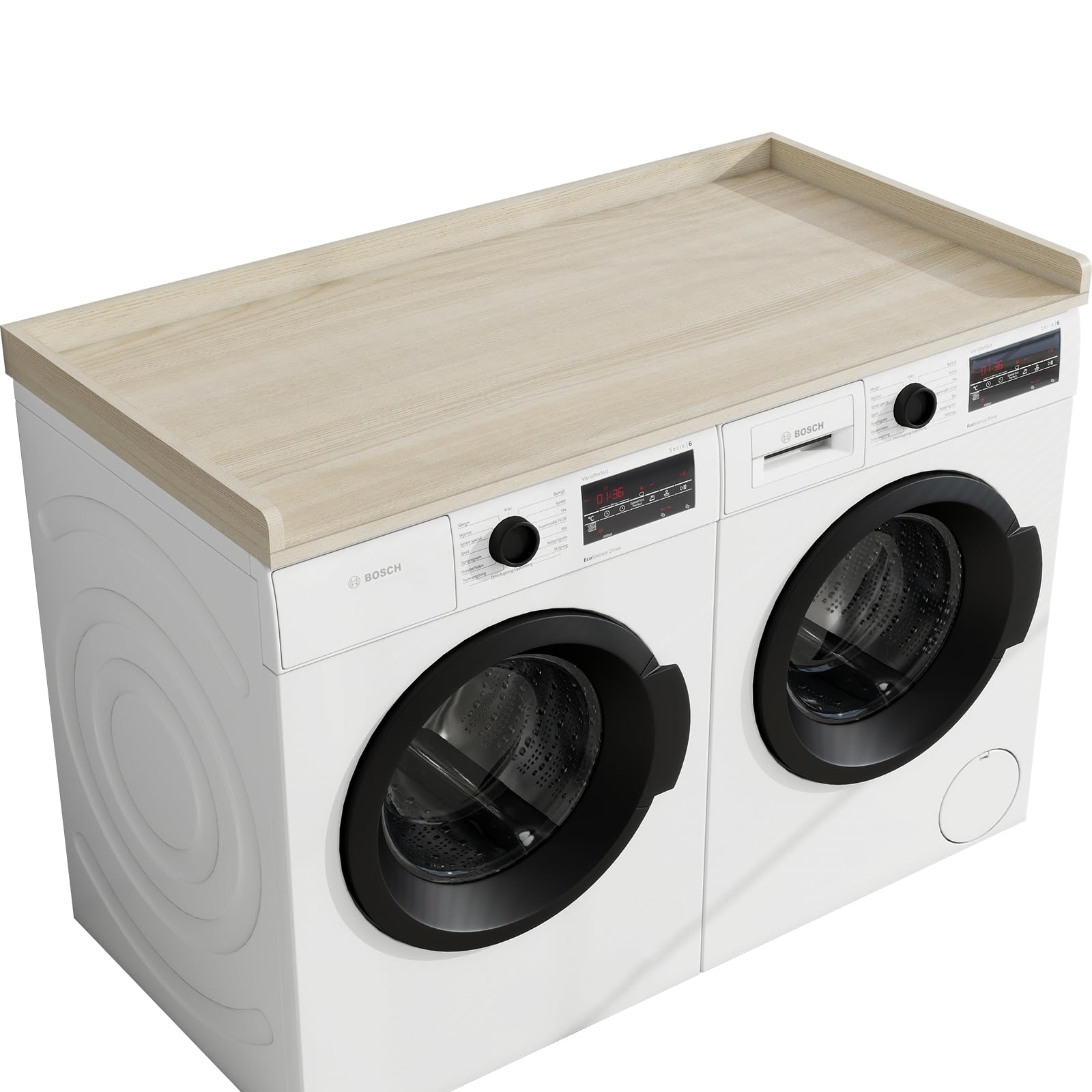 Oak Washer Dryer Countertop Shelf - 54