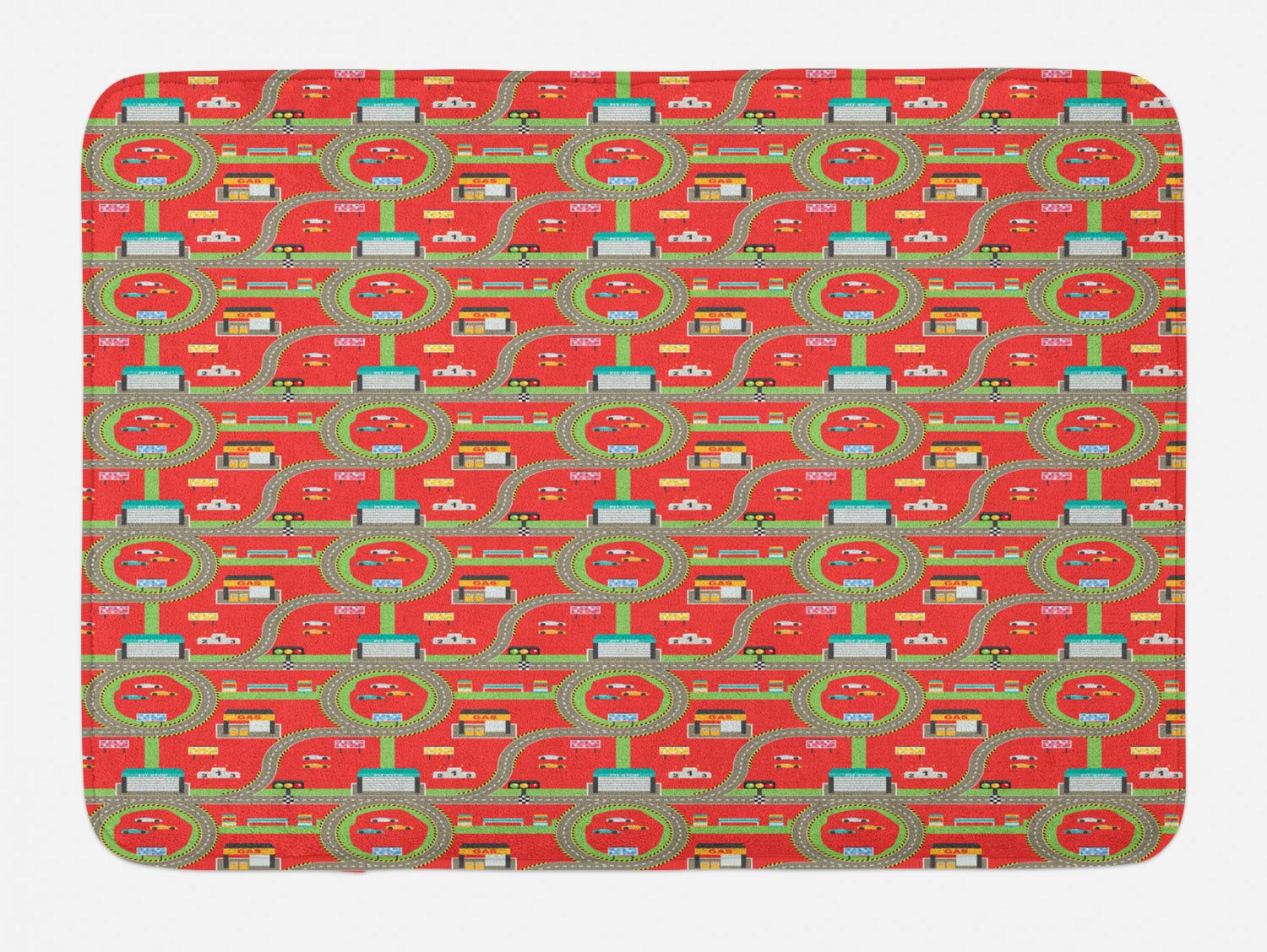 Ambesonne Car Race Track Non-Slip Bath Mat - 30.2