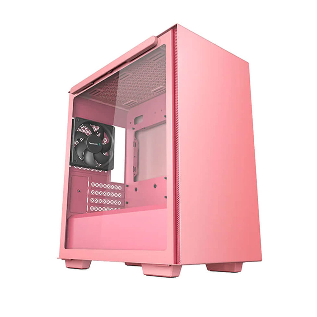 Deepcool MACUBE 110 mATX Mid Tower Computer Case - Tempered Glass Side Panel, Pink | Compact Gaming PC Build, Home Office Setup, Streaming Rig