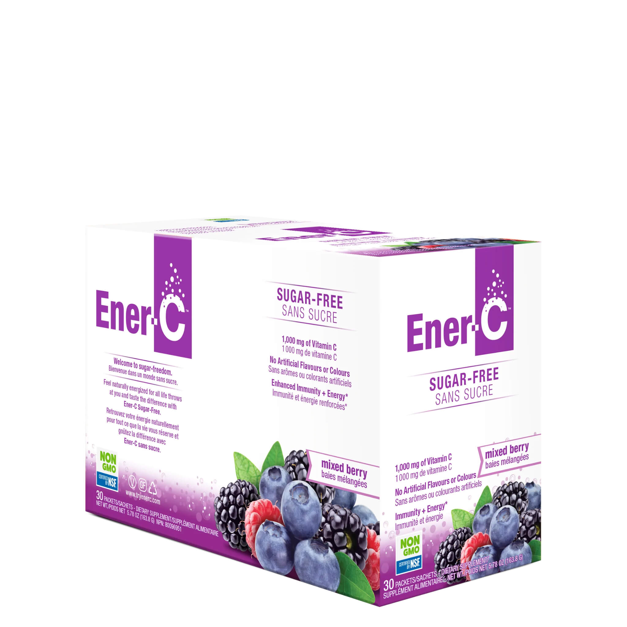Ener-C Vitamin C Effervescent Drink Mix - Sugar-Free Mixed Berry Flavor | Immune Support & Energy Boost | Perfect for Travel, Workout & Daily Wellness