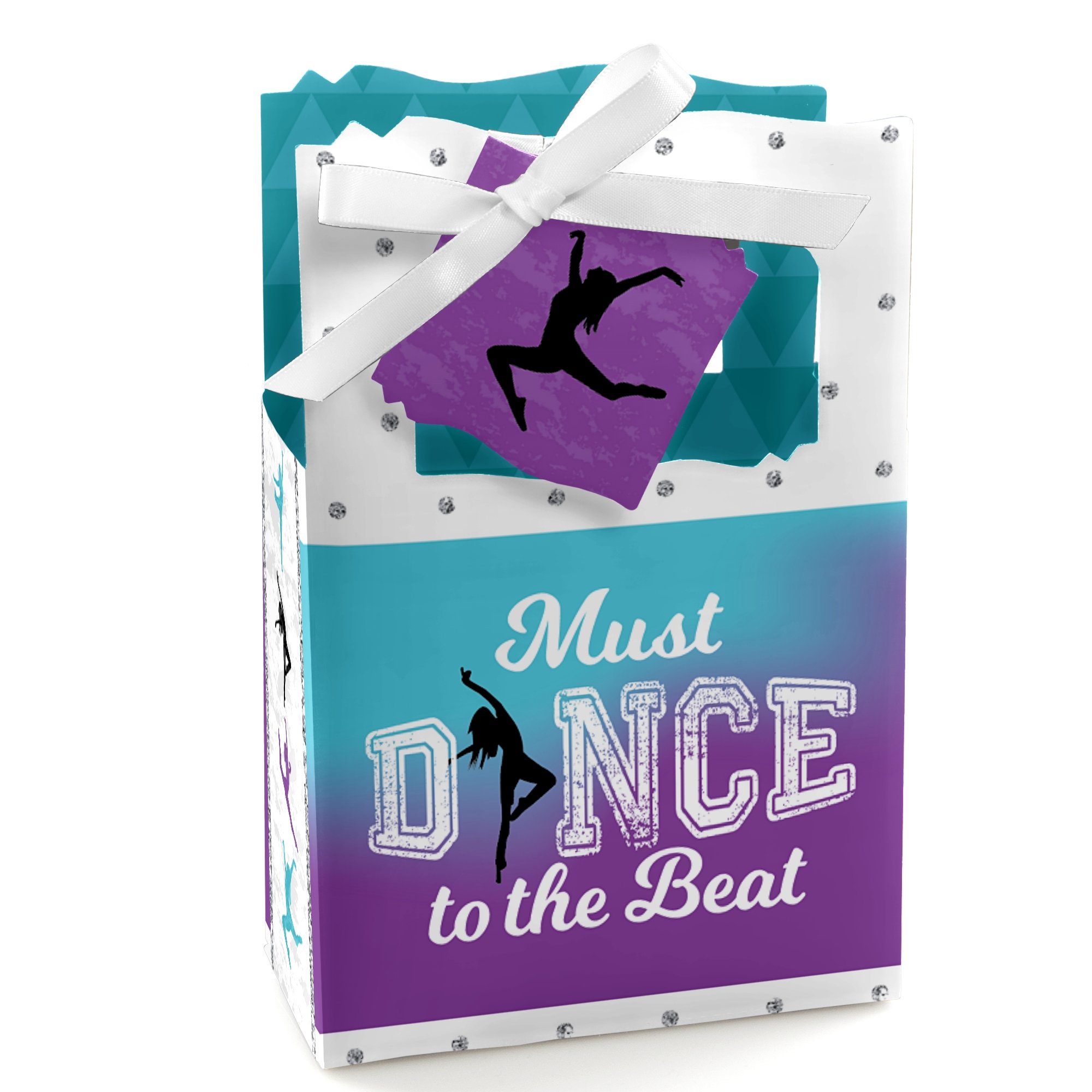 Big Dot of Happiness Must Dance to the Beat - Set of 12 Dance-Themed Birthday Party Favor Boxes for Kids' Celebrations
