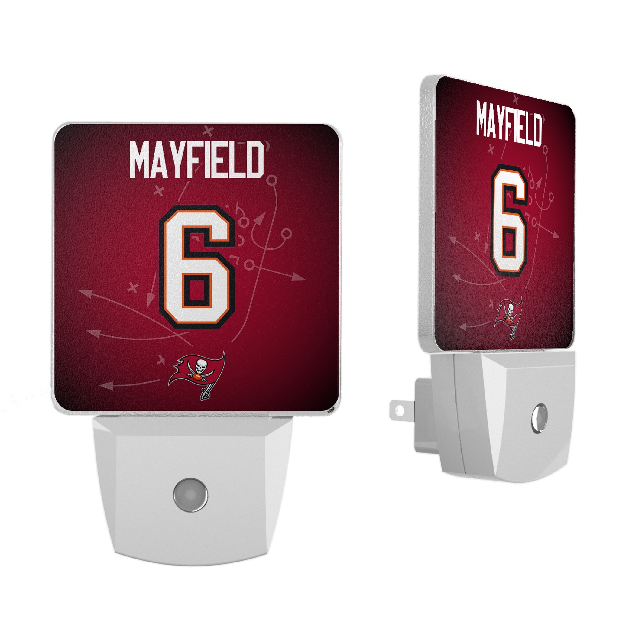 Baker Mayfield Tampa Bay Buccaneers LED Night Light 2-Pack - NFL Football Player Bedroom Decor for Kids & Fans - Perfect for Bedrooms, Game Rooms & Sports Themed Parties