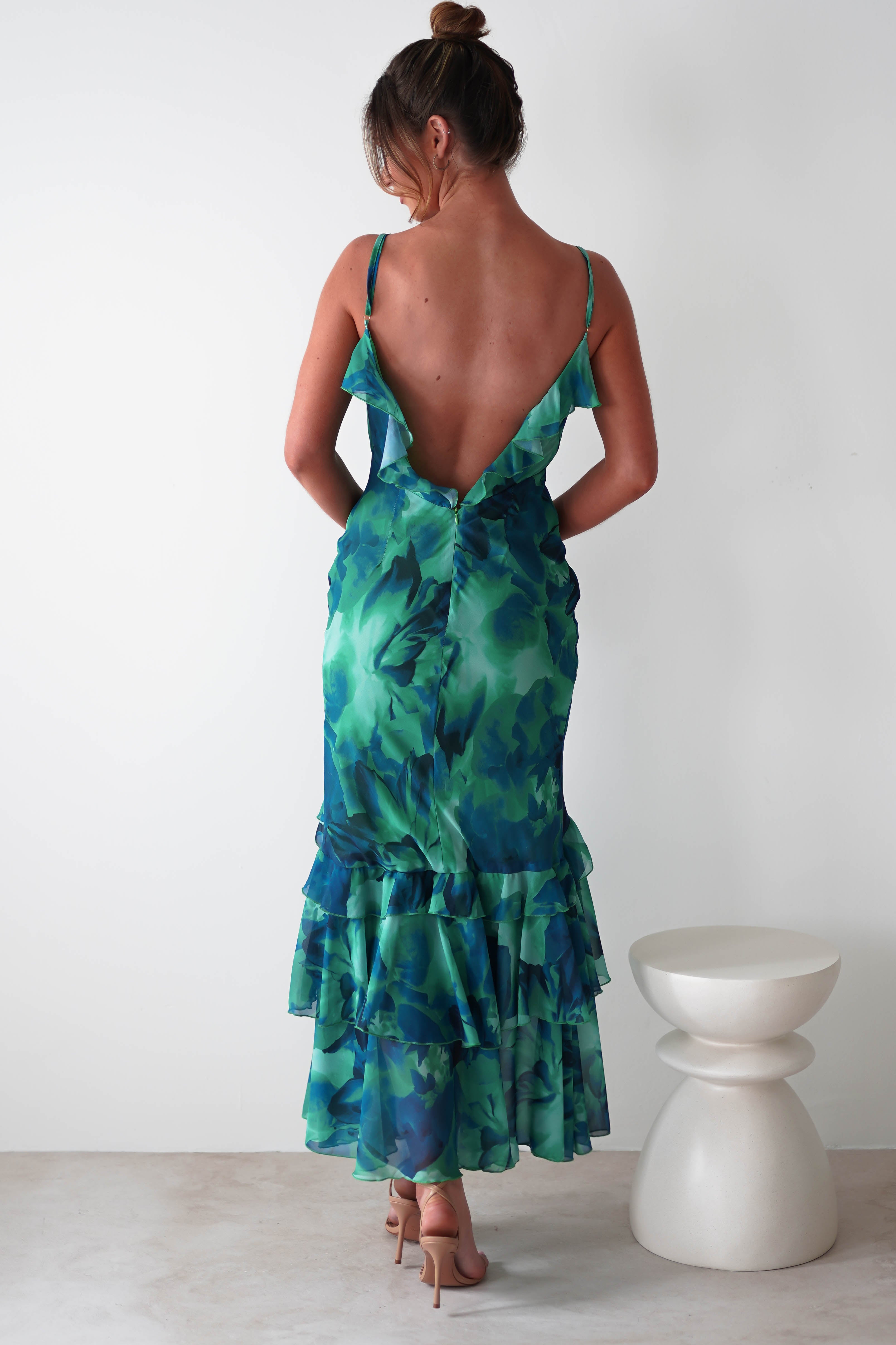 Stylish Tahiti Printed Maxi Dress with Mixed Print - Perfect for Beach Vacations, Summer Parties & Boho Fashion