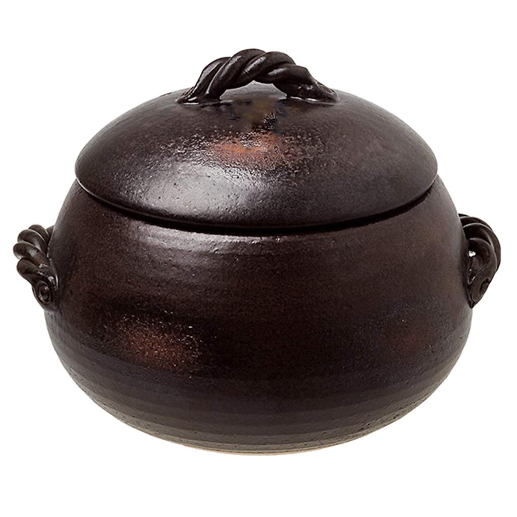 Japanese Style Ceramic Hot Pot - High Temperature Soup & Stew Pot for Cooking, Child Food, Family Meals & Parties | Perfect for Breakfast, Smoldering Stews & Steak Dinners
