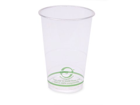 World Centric 100% Compostable 9oz Clear Corn PLA Cold Cups - Case of 2000 (2000 Cups) - Eco-Friendly Disposable Drinkware for Parties, Restaurants & Events