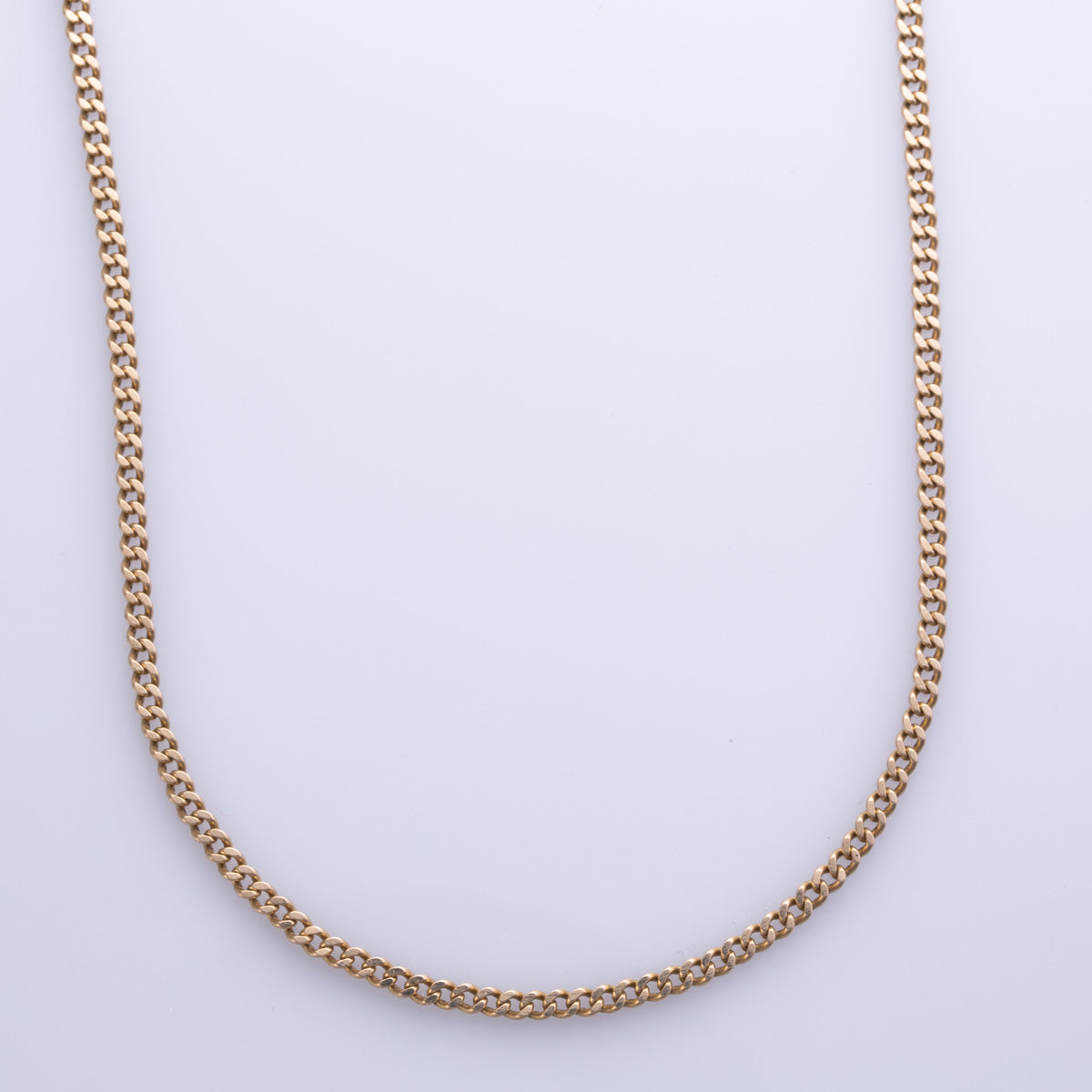 10K Yellow Gold Curb Chain Necklace 22 Inches - Classic Dainty Jewelry for Women, Perfect for Layering, Everyday Wear & Special Occasions