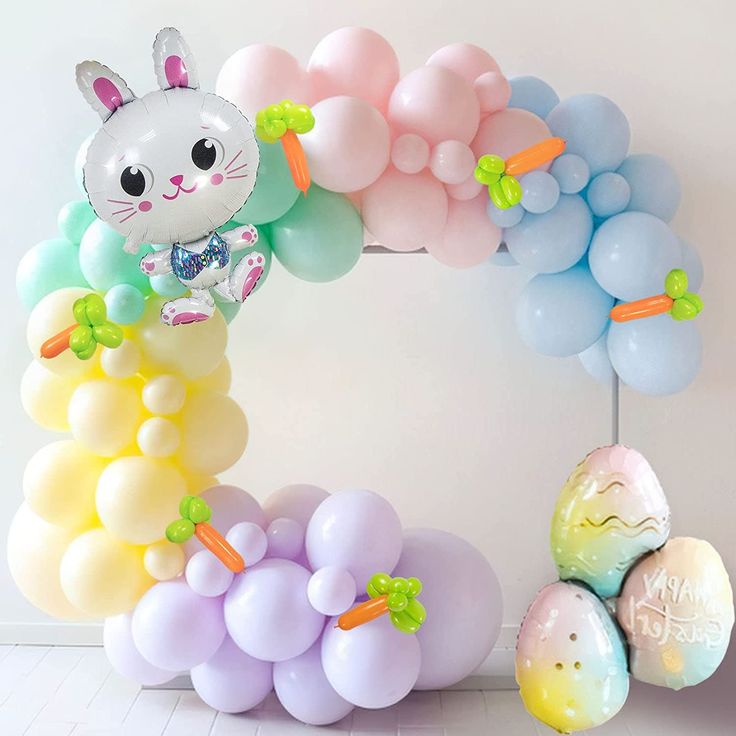 Easter Circle Arch Decor - Floral Wreath for Spring Door & Wall Decorations - Perfect for Easter Party, Home, Church & Holiday Celebrations