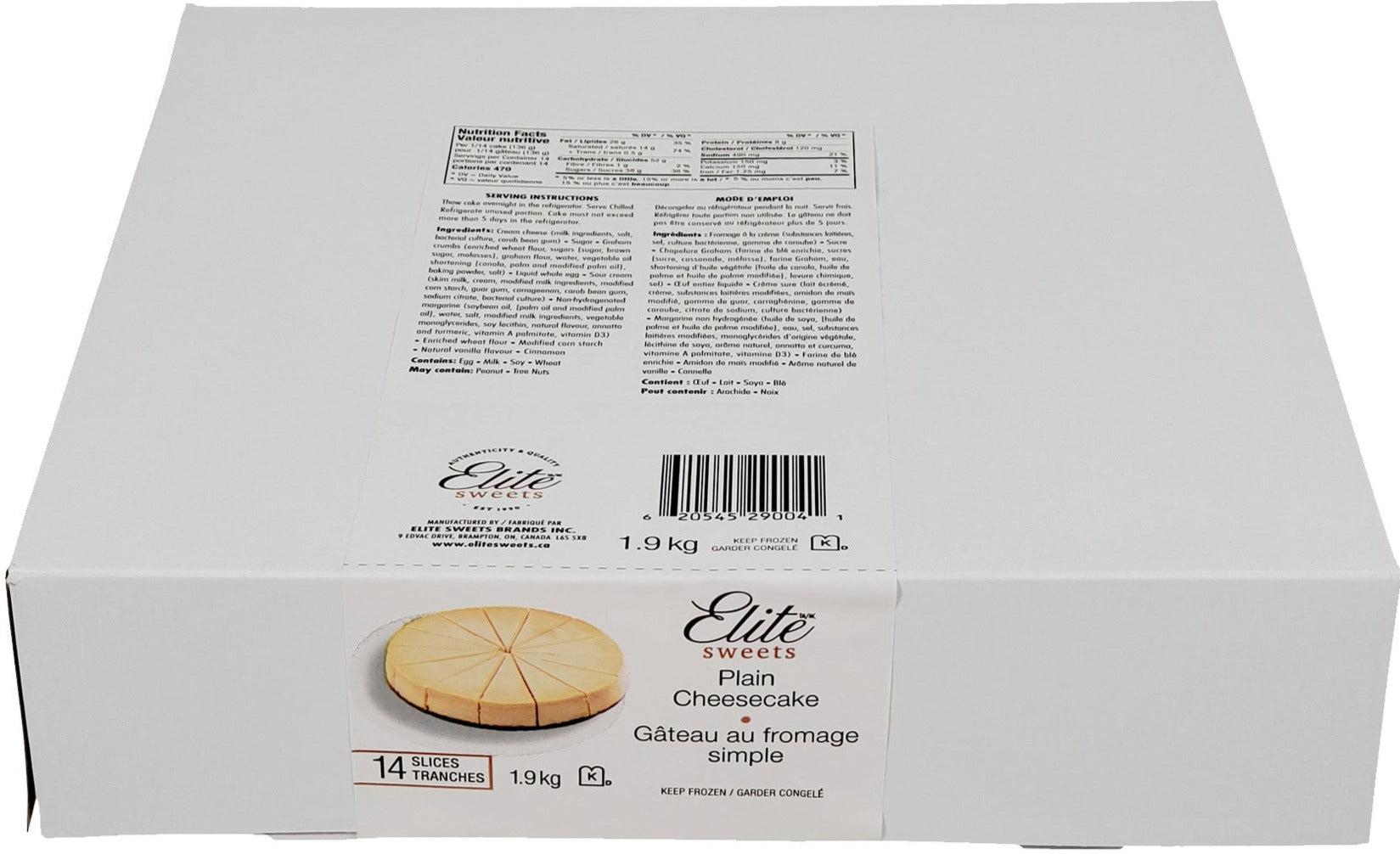 Elite Cake 10 Plain Cheesecakes - Premium Dessert for Parties, Events & Gifts | 20545 29004