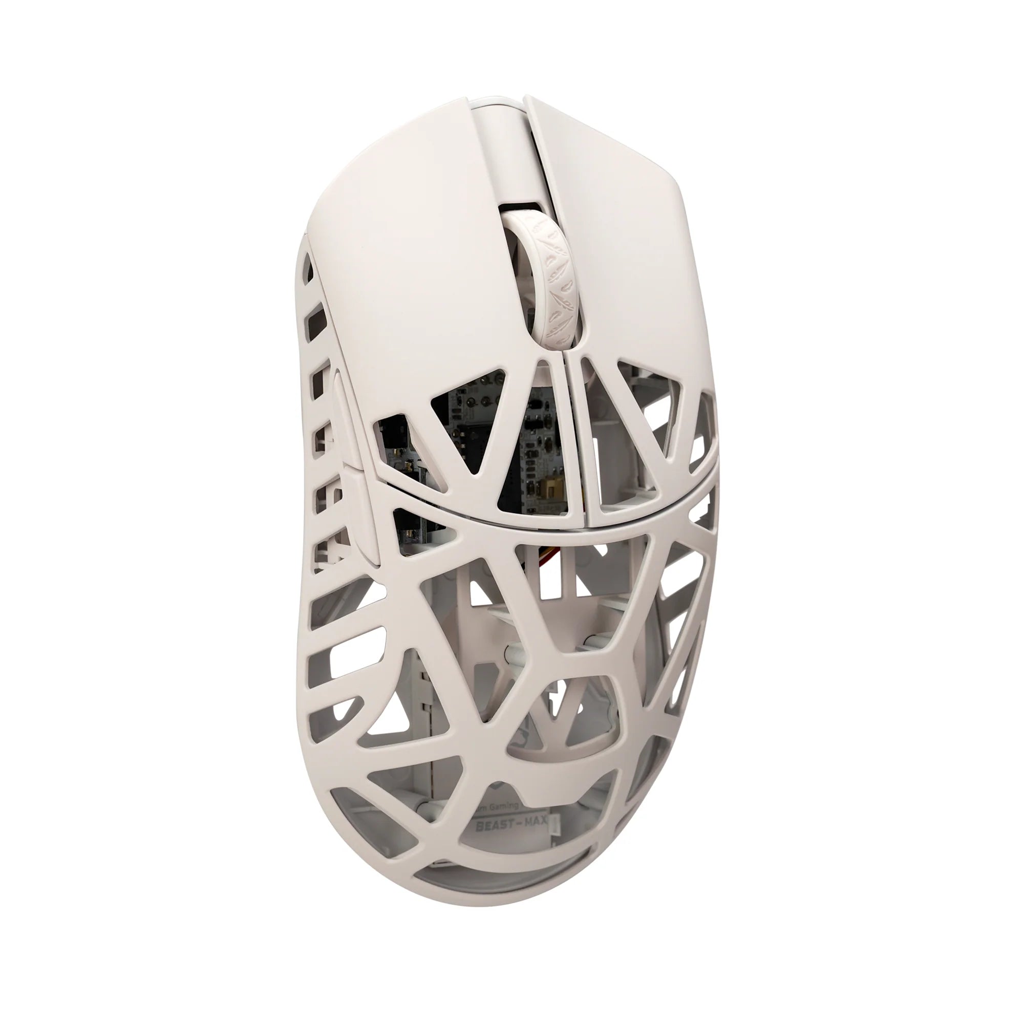 WLmouse Beast X Max Magnesium Alloy Wireless Gaming Mouse - Lightweight, Ergonomic Design for PC & Mac - Milky White - Perfect for FPS, MOBA & Esports Gaming