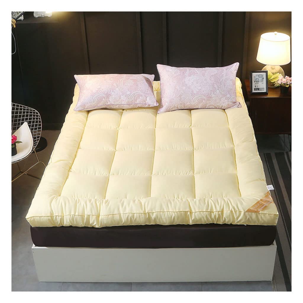 HOMFLOW Extra Thick Futon Mattress Topper - 3D Massage Microfiber Mattress Pad with Bubble Cover for Double Bed - Floor Futon Mat for Optimal Comfort & Support - Perfect for Guest Beds, Dorm Rooms & Home Office Napping