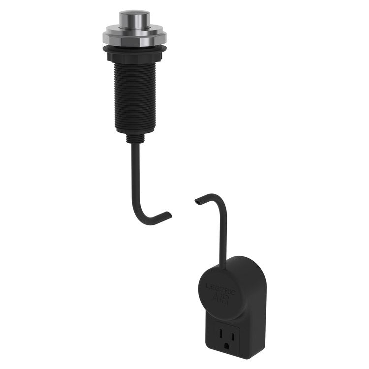Duncan Air Switch Garbage Disposer with Power Adapter - Midnight Chrome Brass Finish for Kitchen Sink Waste Disposal | Easy Installation & Quiet Operation | Perfect for Home & Restaurant Use