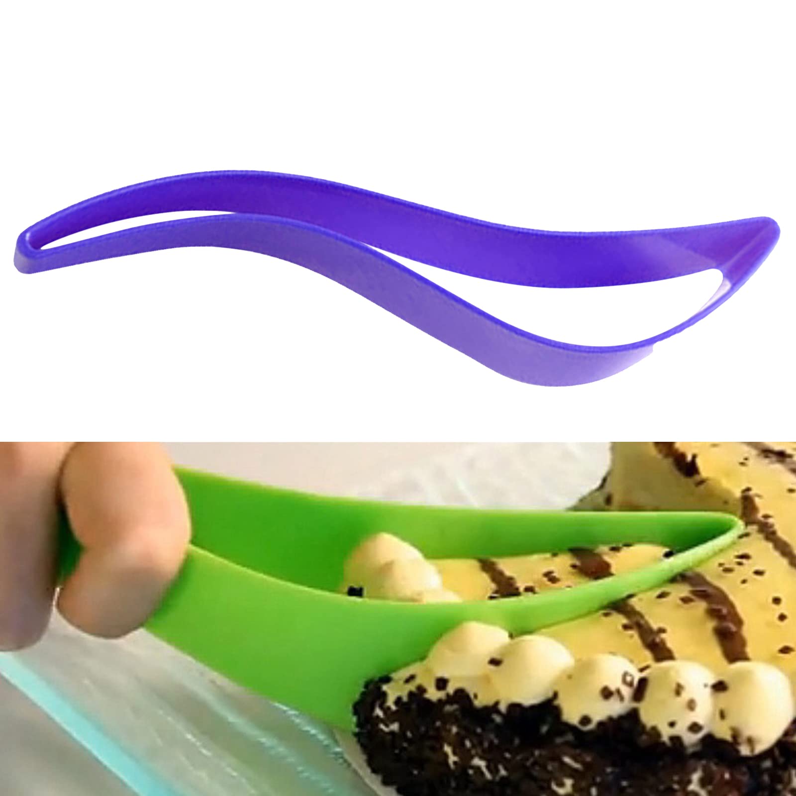 Premium ABS Green Cake Slicer - Stainless Steel Cake Pie & Pastry Cutter, Bread & Pizza Divider Tool for Party, Wedding, Birthday & Dessert Serving
