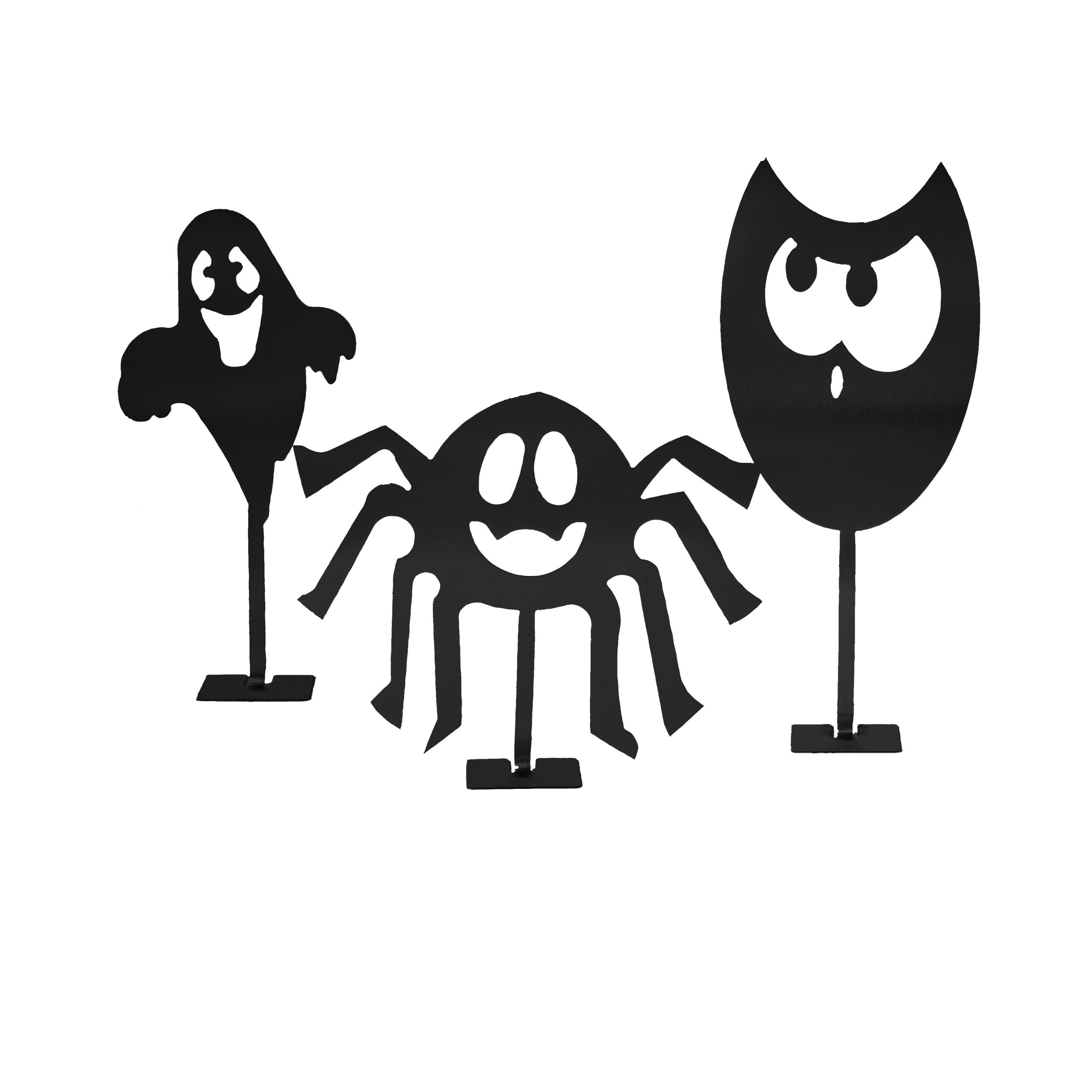 ROCC Rusted Orange Craftworks Co. - Large Halloween Spider Decor, Chic Ghost Figurine & Grunge Room Decor for Indoor Halloween Party, Goth Aesthetic & Spooky Home Decoration
