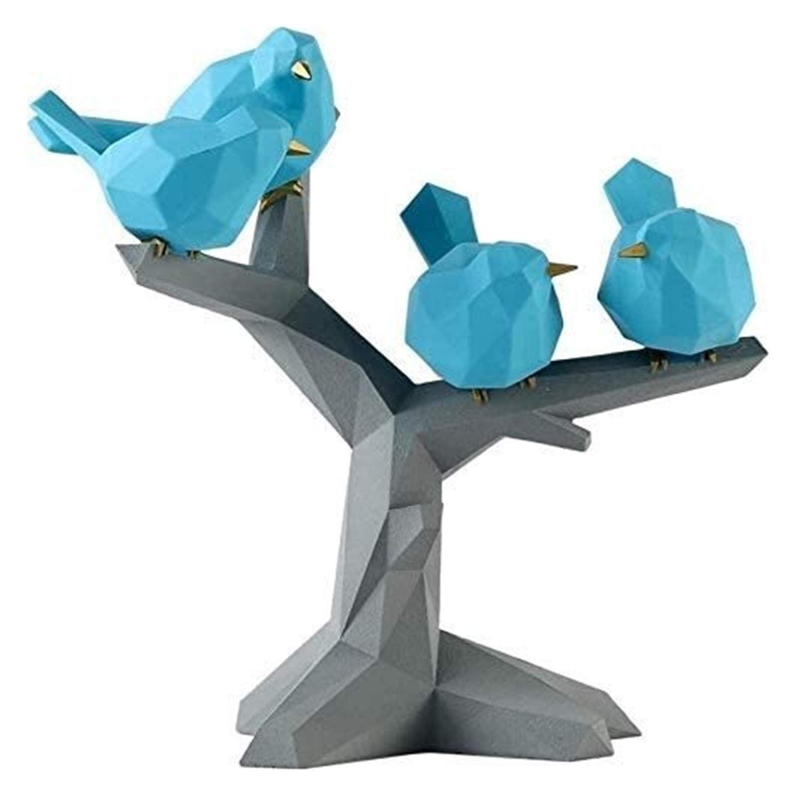 LQX Resin Sparrow Sculpture - Handcrafted Animal Statue for Bookshelf, Origami-Inspired Home Decor, Collectible Figurine & Art Piece - Perfect for Desktop, Living Room, or Office Decoration