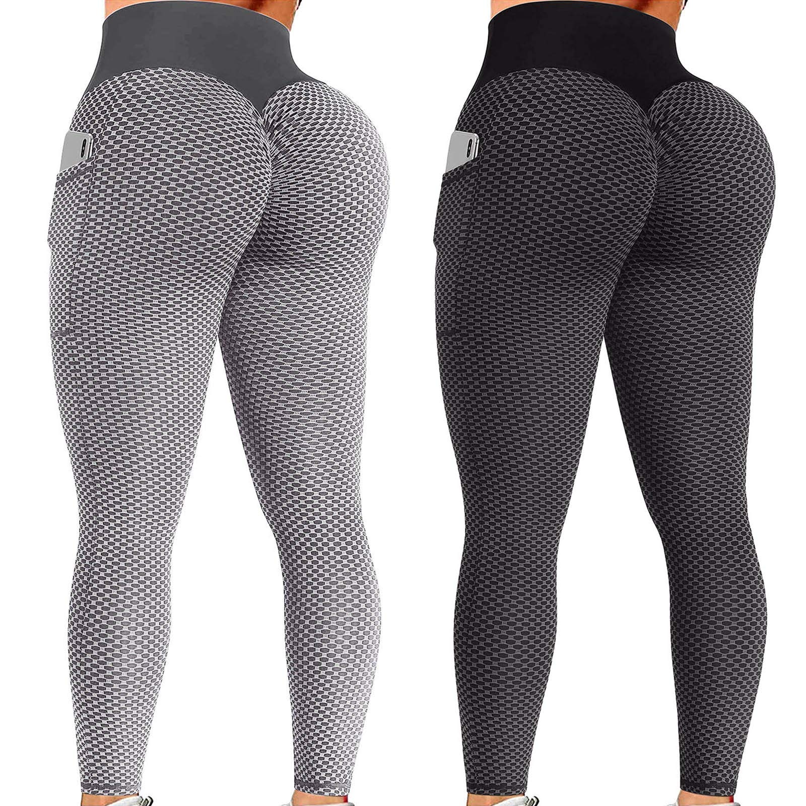 NokHom Butt Lift Leggings with Pockets - High Waisted Tummy Control Yoga Pants for Women | Booty Lifting Workout Running Leggings | Perfect for Gym, Yoga & Everyday Wear