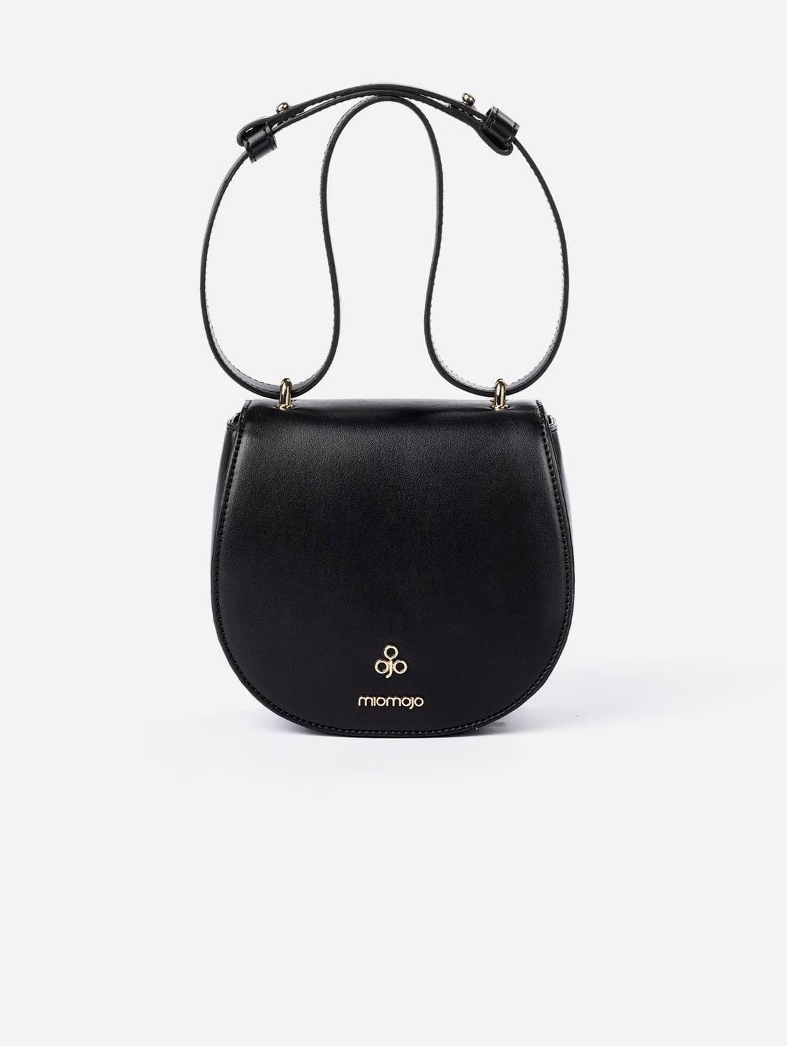 Vegan Leather Mini Crossbody Bag for Women | Iris Apple Black | Perfect for Everyday Use, Travel & Casual Outings