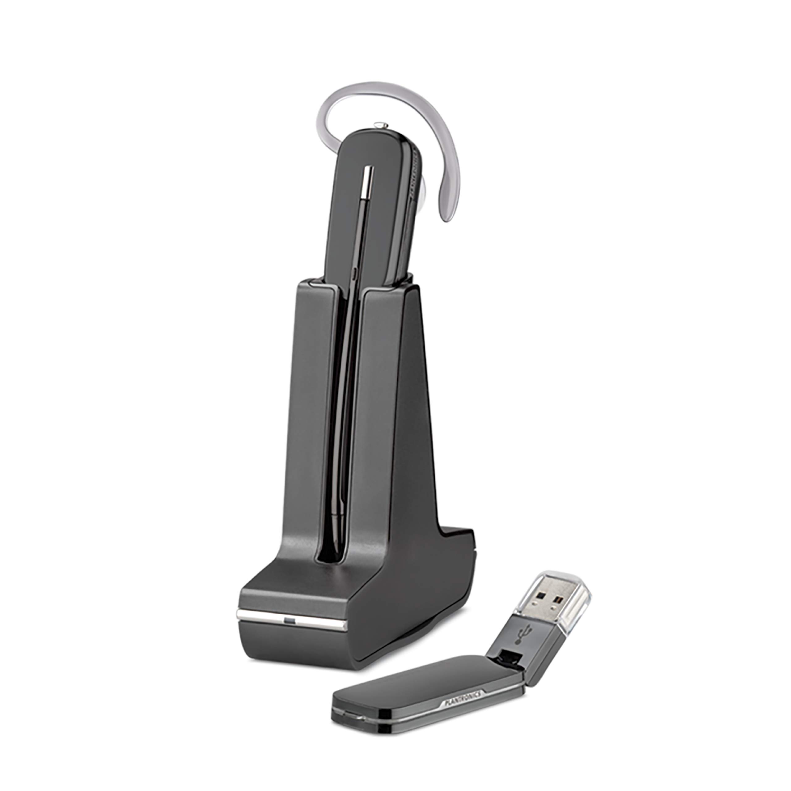 Poly Savi 440 Wireless DECT Headset (Plantronics + Polycom) - Convertible 3-Way Wearing Styles - PC/Mac Compatible - Works with Teams/Zoom - Noise Cancelling - Black (W440 SAVI) - Perfect for Remote Work, Call Centers & Home Office