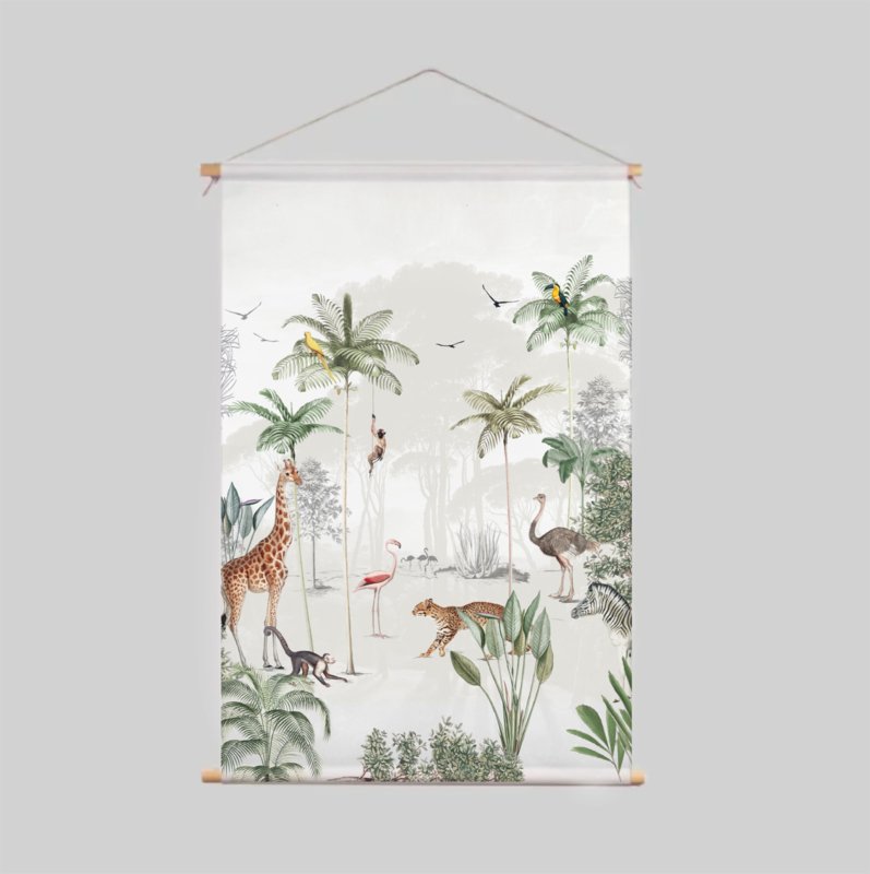 Wildlife Textile Poster - Nature Themed Wall Art Decor for Living Room, Bedroom & Office - Perfect for Home & Office Decor
