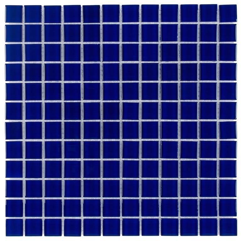 Cobalt Blue 1x1 Inch Glass Mosaic Tile Backsplash - Peel and Stick Kitchen Backsplash for DIY Home Renovation, Perfect for Kitchen, Bathroom, and Laundry Room Decor
