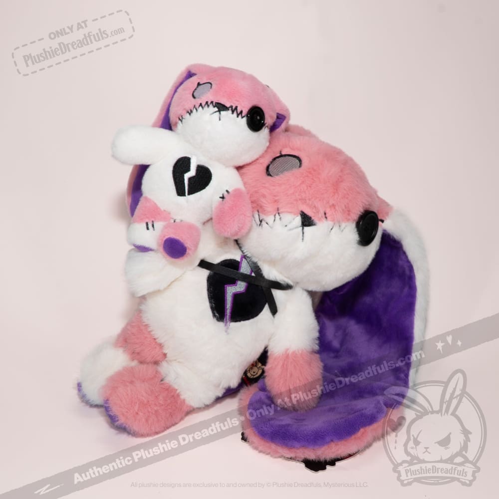 BPD Rabbit Plush Keychain - Soft Stuffed Animal Toy for Anxiety Relief & Emotional Support | Cute Bunny Plushie Accessory for Backpacks, Keys, Gifts & Mental Health Awareness