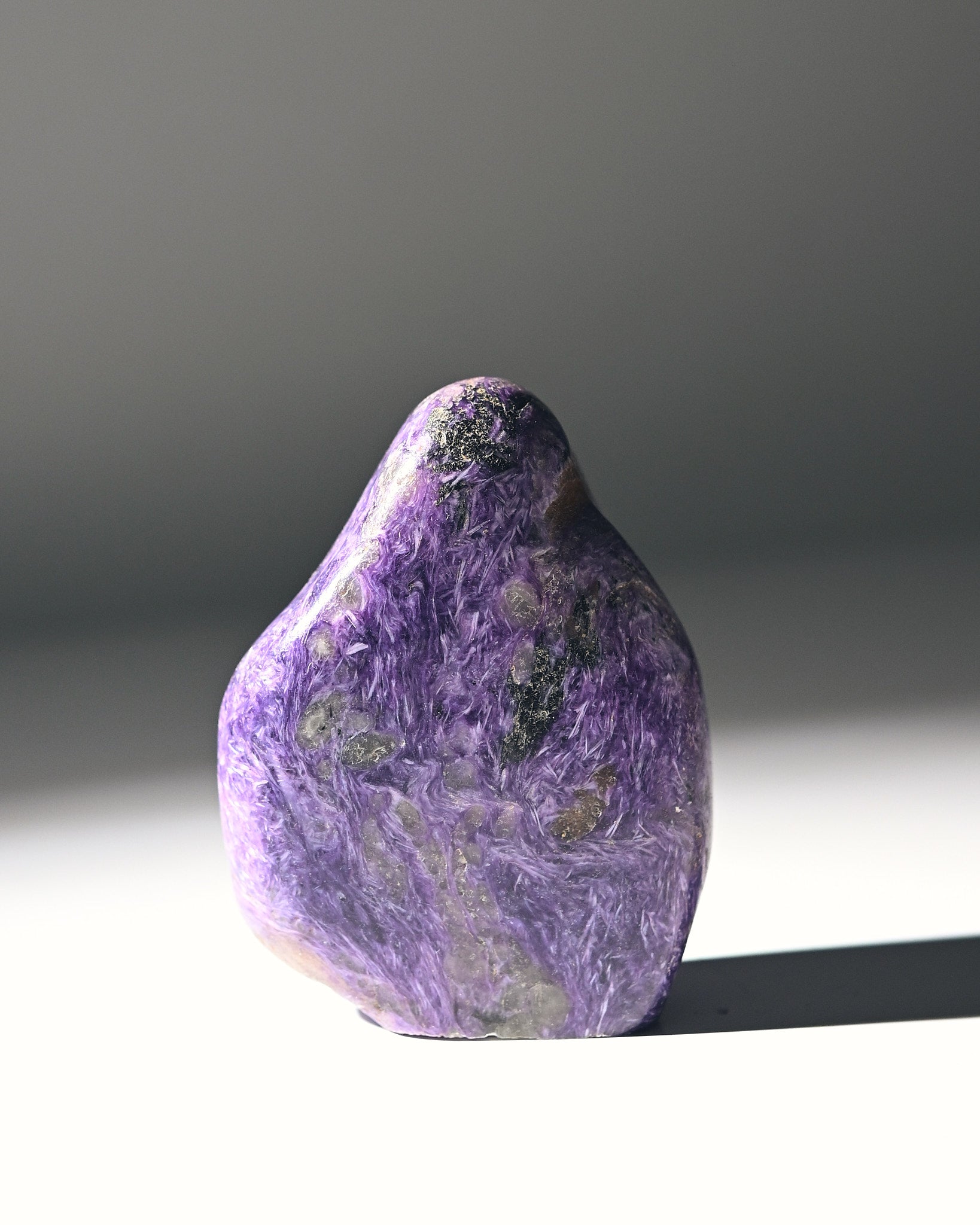 Natural Charoite Freeform Stone - 3 Inch Healing Crystal for Meditation, Reiki & Home Decor | Spiritual Energy & Stress Relief