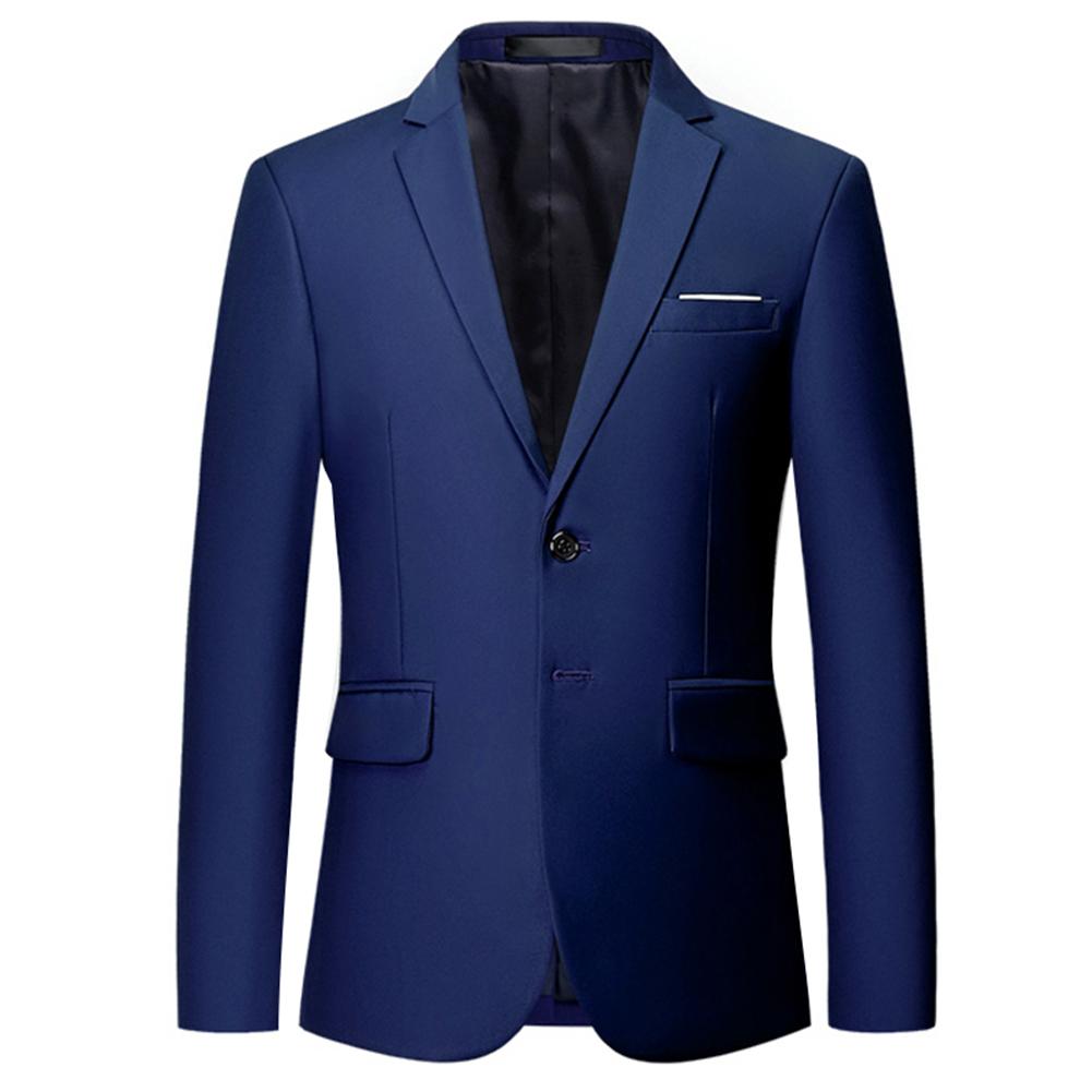 Classic Blue Blazer for Men - Slim Fit Two Button Formal Jacket for Business, Office & Wedding Occasions