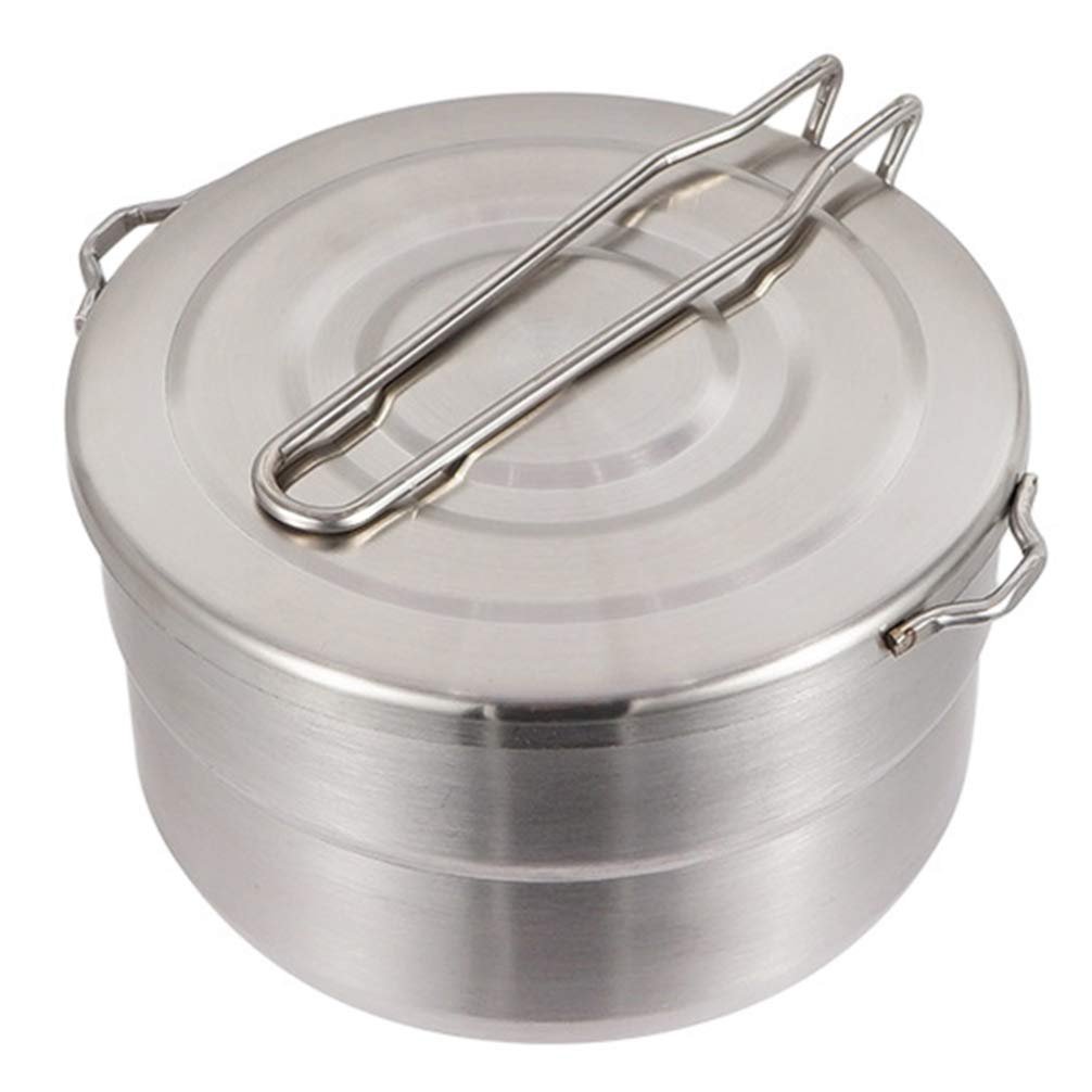 BESPORTBLE Portable Bento Pot - Lightweight Foldable Camping Cookware for Backpacking, Hiking, Mountaineering & Outdoor Adventures - Perfect for Picnics, Travel & Emergency Preparedness