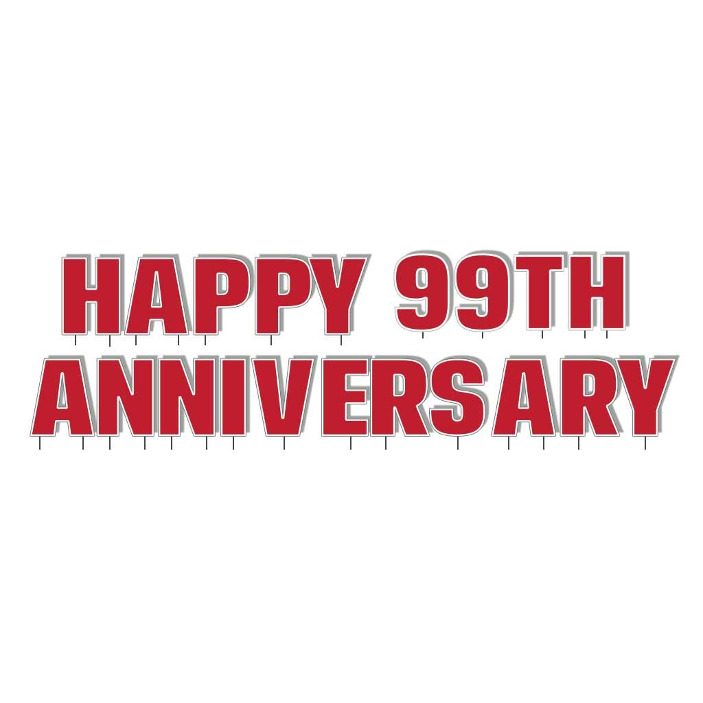 Custom Happy Anniversary Yard Letters with 40 Stakes - Durable Outdoor Lawn Decorations & Yard Signs for Anniversary Celebrations, Parties & Home Decor | Weather-Resistant & Easy Installation