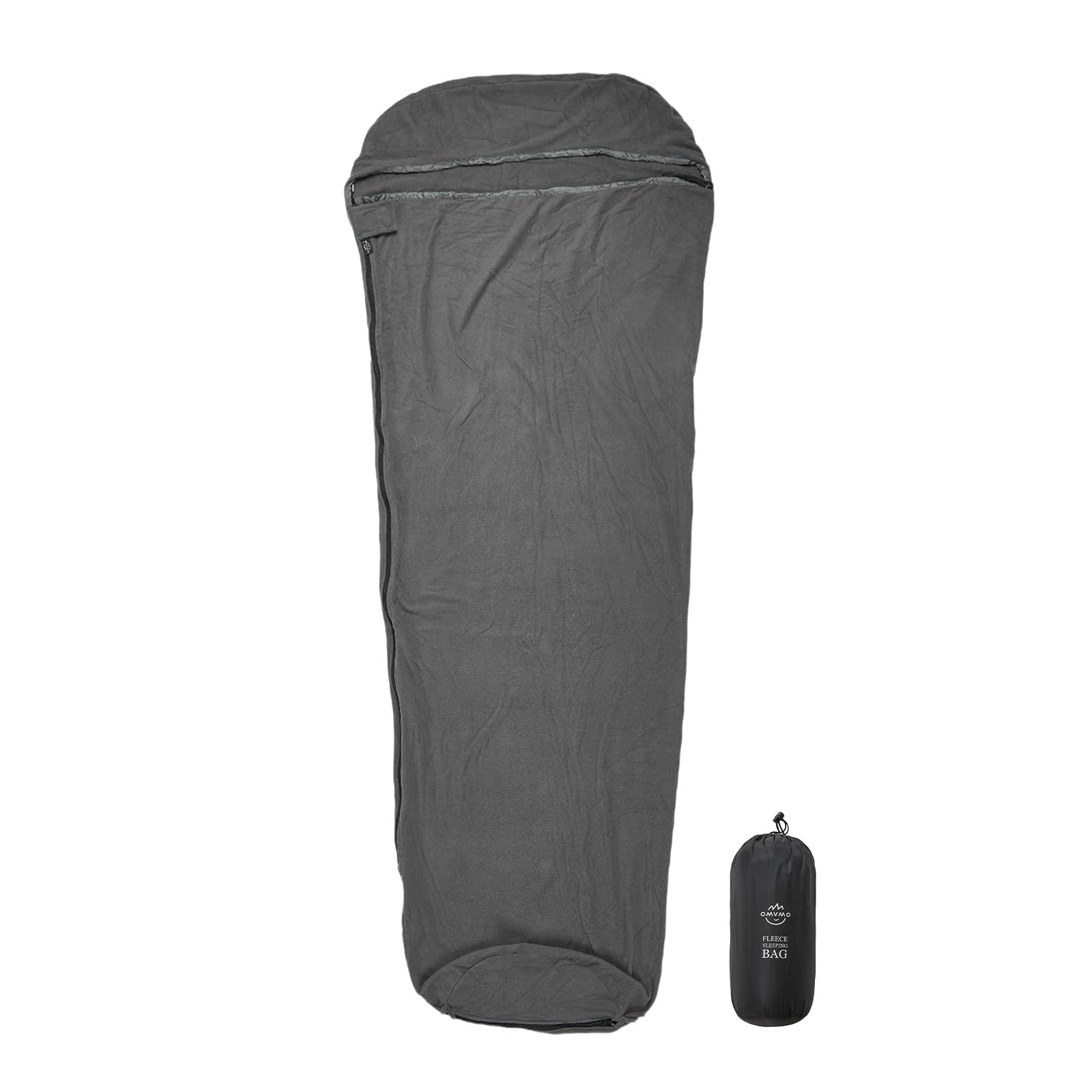 50°F Polar Fleece Mummy Sleeping Bag Liner for Adults - Adds 12°F Warmth to Sleeping Bags | Lightweight Travel Sheet for Camping, Hiking & Hotel Use | Machine Washable & Compact for Outdoor Adventures