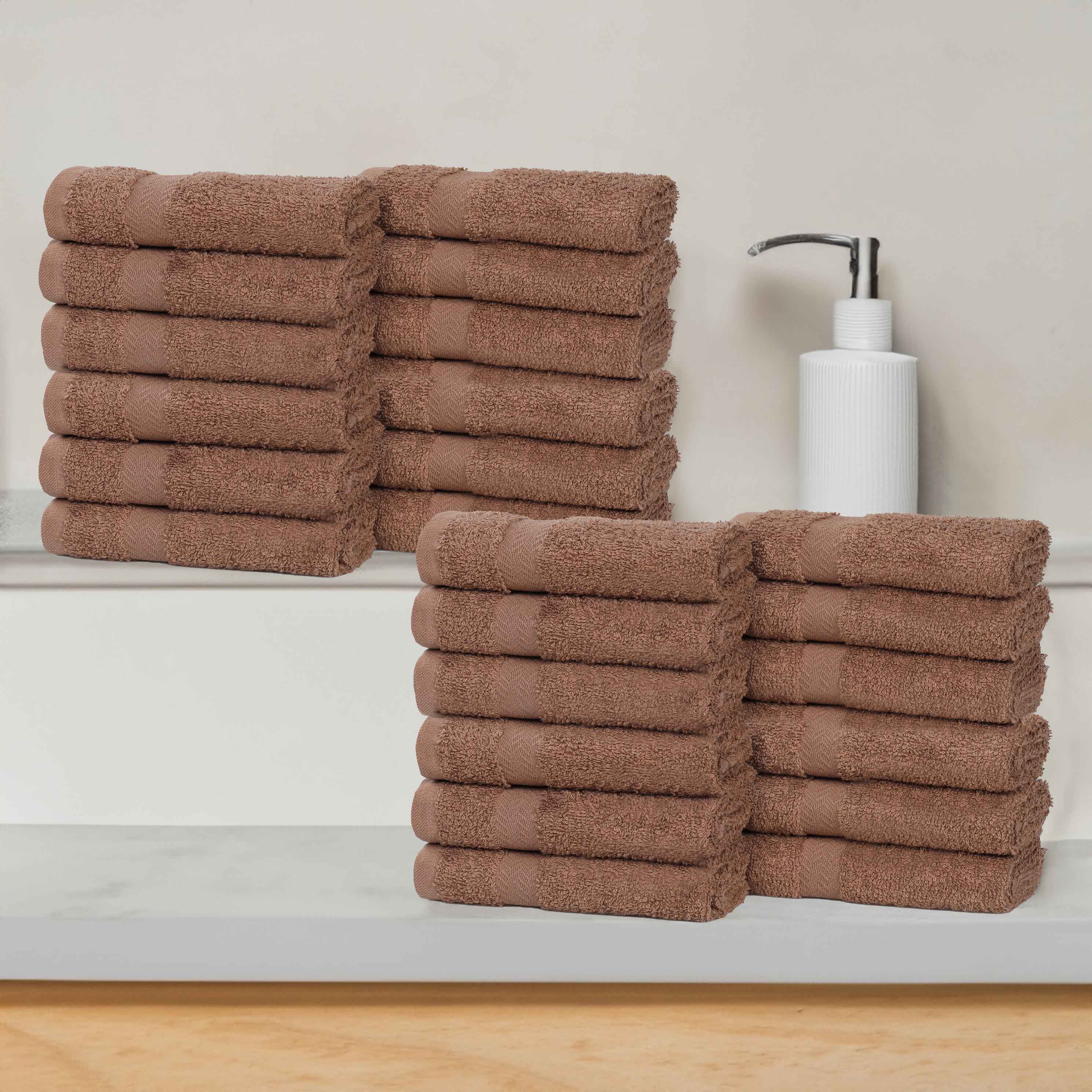 Franklin 100% Cotton Eco-Friendly 24-Piece Face Towel Set | Soft Absorbent Washcloths for Spa, Gym, Travel & Daily Skincare | Hypoallergenic Bath Towels