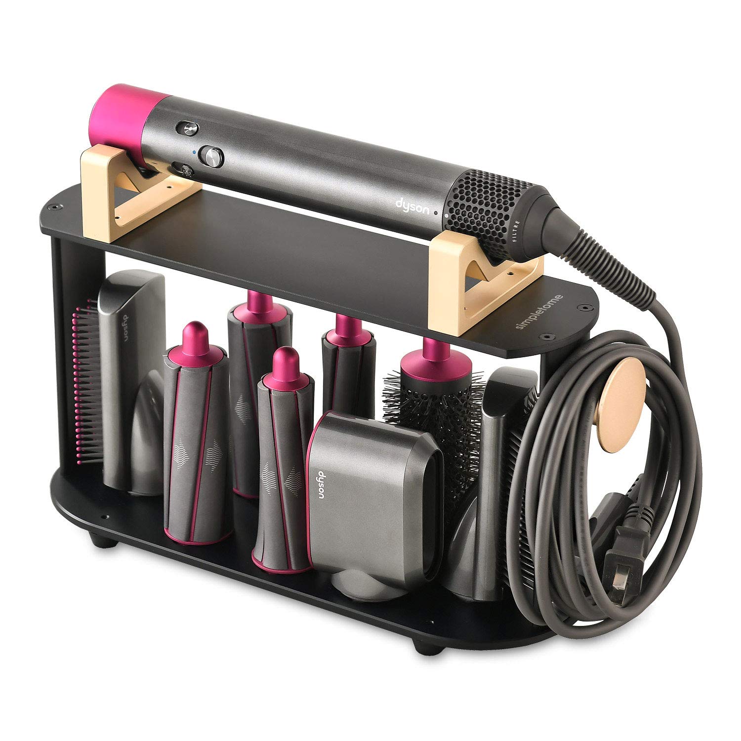Dyson Airwrap Complete Styler Storage Stand Holder - Heavy Duty Aluminum Alloy with Non-Slip Rubber Base | Organize & Protect Your Hair Styling Tools | Perfect for Salon, Bathroom & Travel Use