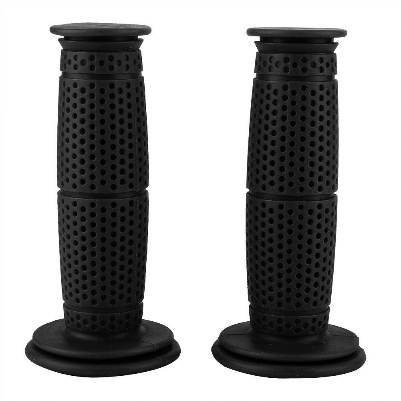 Motorcycle Hand Grip - Nontoxic Heatproof 22mm Handle Grip Pair for Motorbikes (Black) - Ideal for Long Rides and Off-Road Adventures