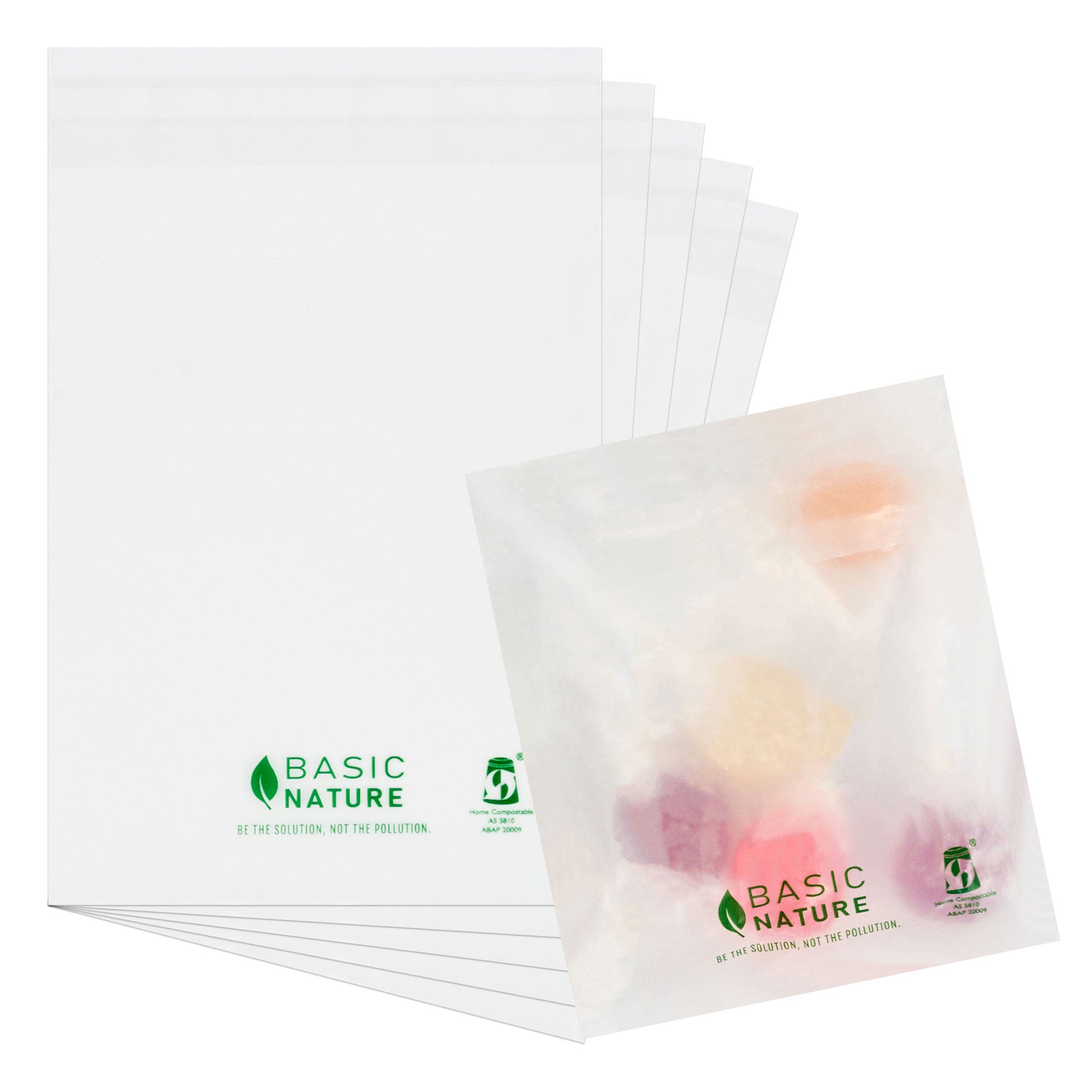 Eco-Friendly Translucent PLA/PBAT Self-Sealing Compostable Lip & Tape Bags - 4.75