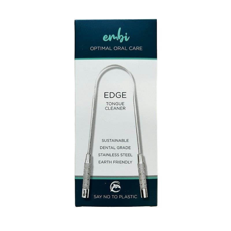 Premium Stainless Steel Tongue Scraper for Oral Hygiene - Embi OOC Edge Tongue Cleaner for Fresh Breath & Better Taste - Perfect for Daily Dental Care & Bad Breath Prevention