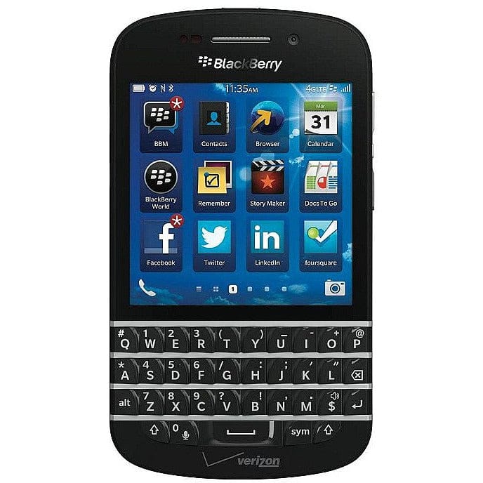 BlackBerry Q10 Smartphone - Unlocked for Verizon & GSM Networks - 4G LTE - Premium Black QWERTY Keyboard - Ideal for Business Professionals & Secure Communication