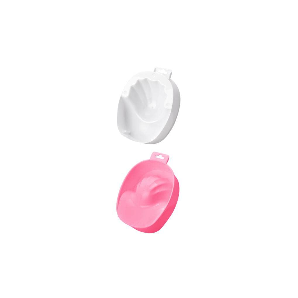 Professional Nail Soaking Bowls - 2 Pack of 4 Artificial Nail Remover Bowls for Acrylic & Gel Nails | Durable Plastic Manicure Tools for Salon & Home Use | Perfect for Nail Soaking, Removal & Pedicure Care