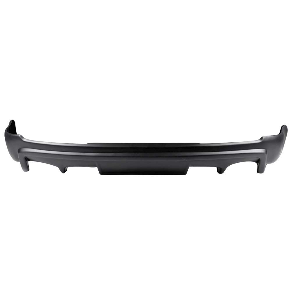 IKON MOTORSPORTS PP Black Rear Bumper Lip Spoiler Splitter for 2008-2015 Mitsubishi Lancer | Enhances Aerodynamics & Sporty Look | Perfect for Street Racing & Car Shows