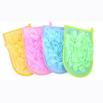 Exfoliating Bath Sponge for Shower & Body Scrub - Soft Massage & Skin Renewal - Yellow | Ideal for Exfoliating Dead Skin, Improving Circulation & Relaxing Muscles