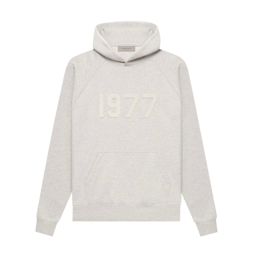 Fear of God Essentials SS22 Pullover Hoodie 1977 Light Oatmeal - Men's Casual Streetwear Hoodie for Everyday Wear and Urban Fashion