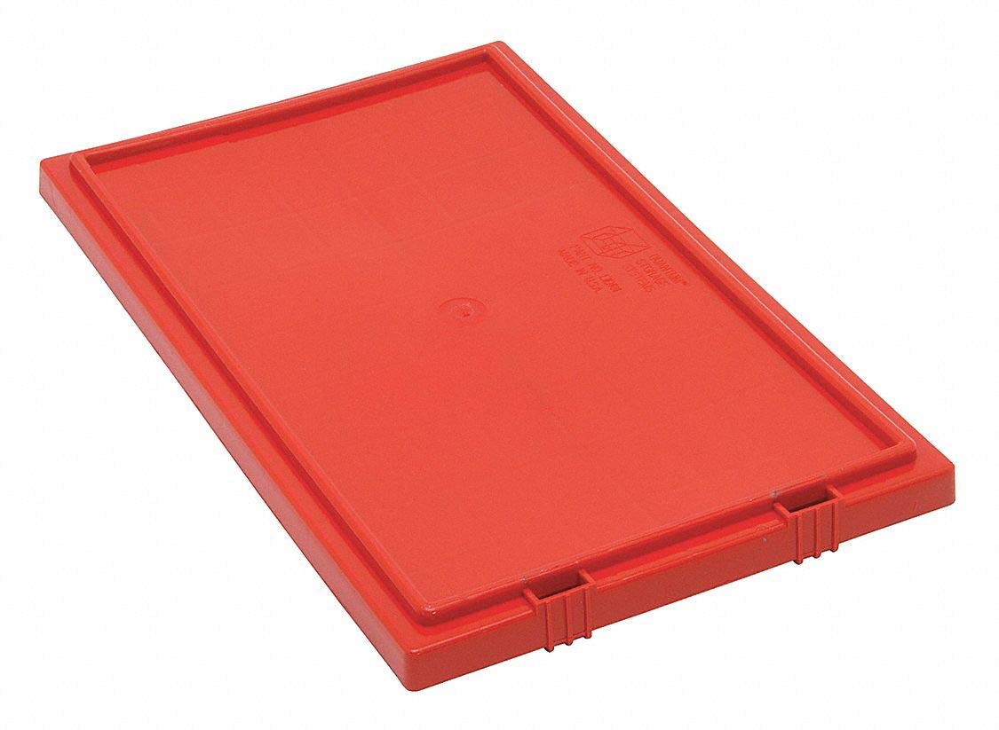 Stackable & Nestable Storage Tote Lids for SNT180/5 - 6-Piece Set (Red) | Durable Plastic Organizer Bins for Home, Garage & Office Storage