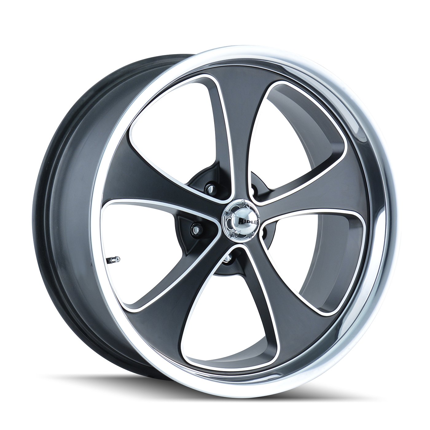 20x10 5x5 Bolt Pattern 0 Offset Matte Black Machined Face Polished Lip Wheel - Single Wheel for Trucks, SUVs & Off-Road Vehicles - Durable Alloy Rim for Enhanced Performance & Style