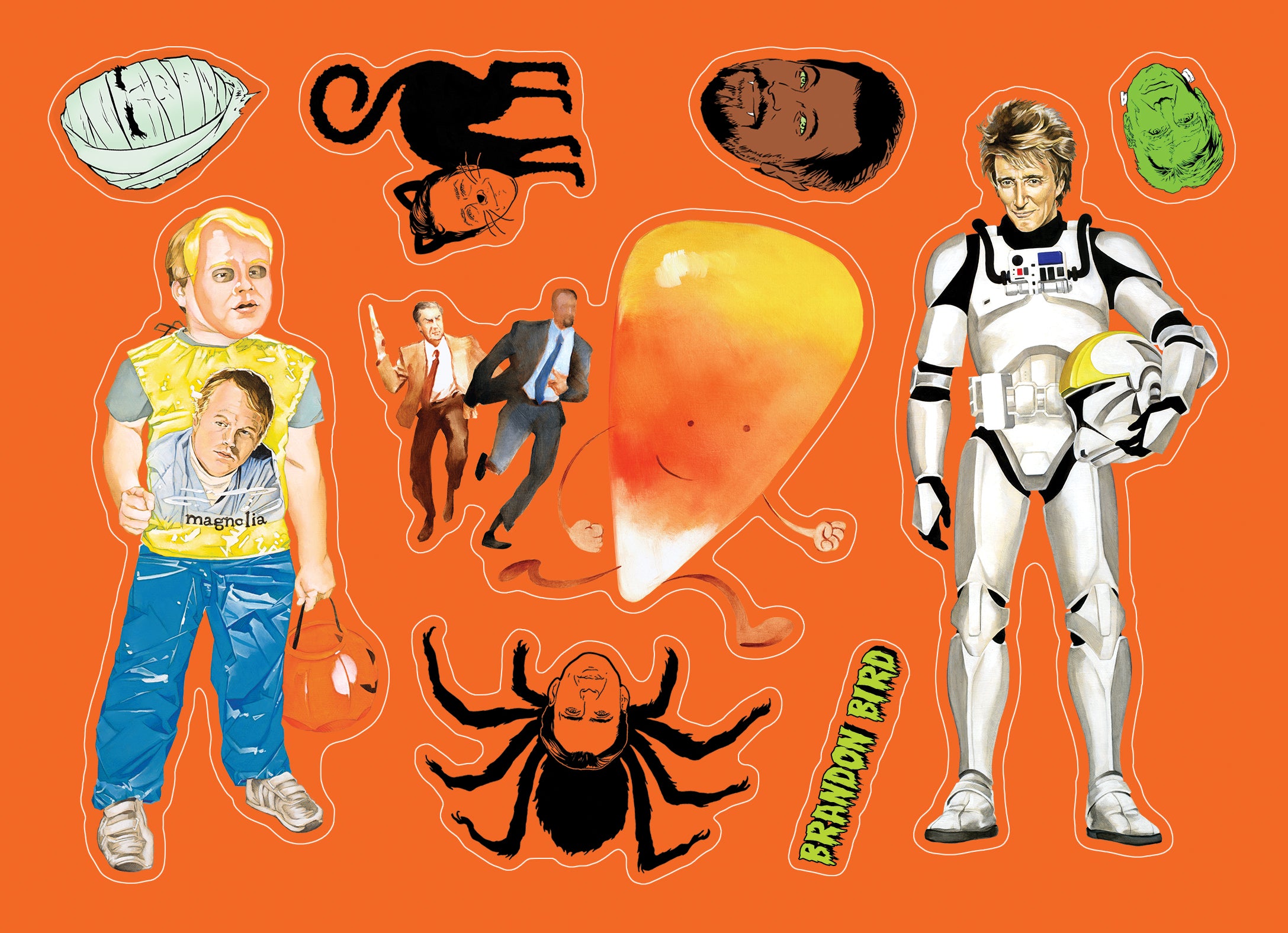 Halloween Sticker Sheets - Spooky Decals for Party Decor, Scrapbooking & DIY Crafts - Bulk Pack of 50 Unique Designs