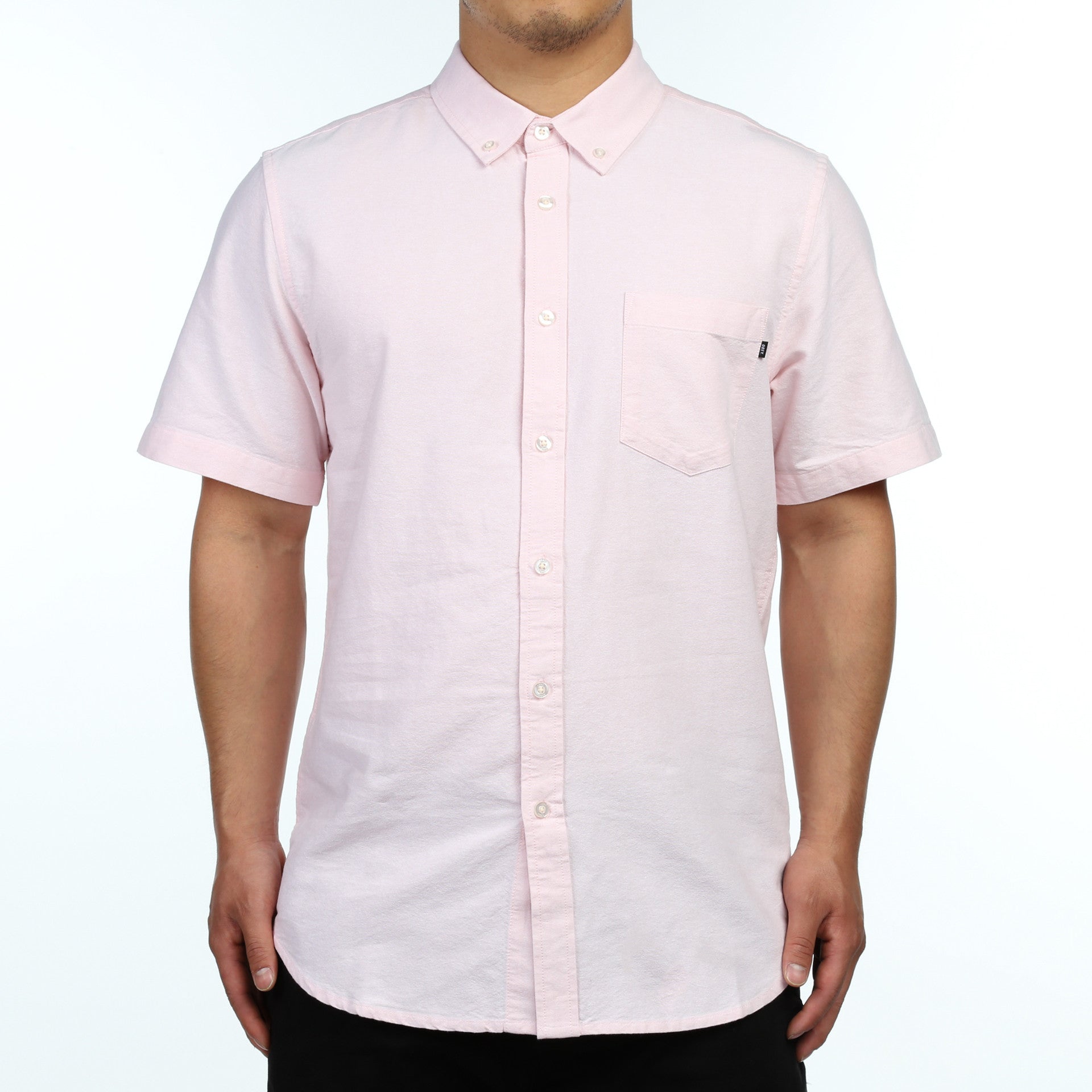 Obey Dissent II Short Sleeve Woven Shirt in Pink - Stylish Casual Wear for Men, Perfect for Summer Outfits and Street Fashion