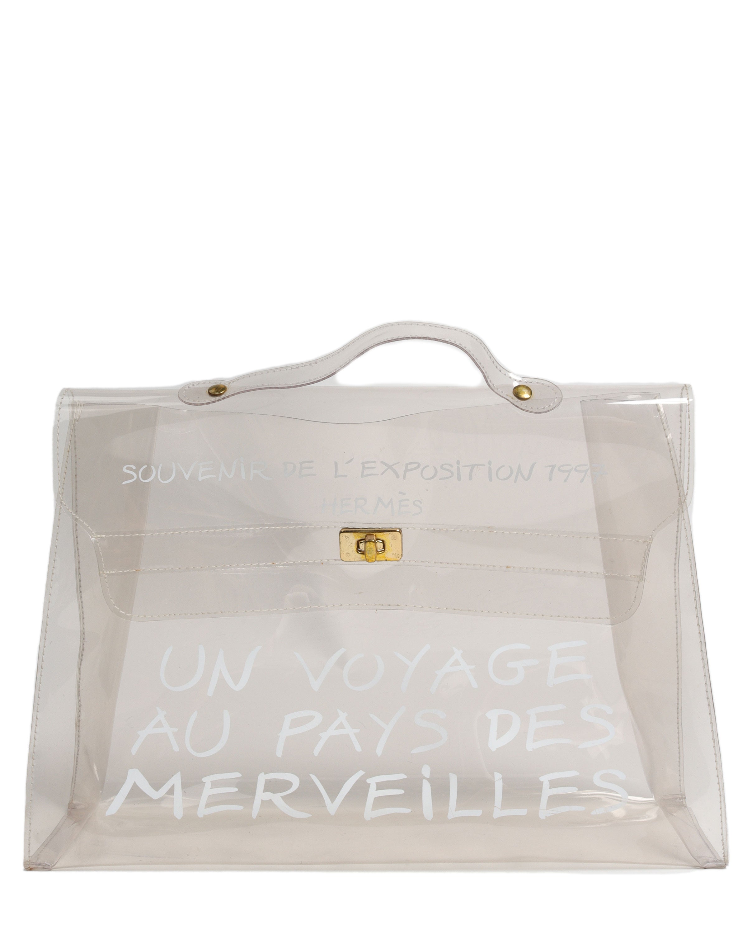 1997 Clear Promotional Kelly Bag - Stylish Transparent Handbag for Women, Fashionable Shoulder Bag for Parties, Events & Everyday Use