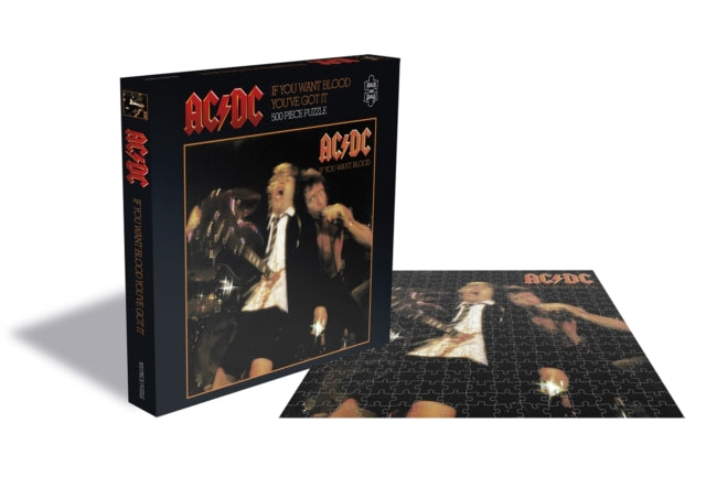 AC/DC If You Want Blood 500-Piece Rock Band Jigsaw Puzzle - Perfect for Music Lovers & Puzzle Enthusiasts, Great Gift for Rock Fans & Home Decor