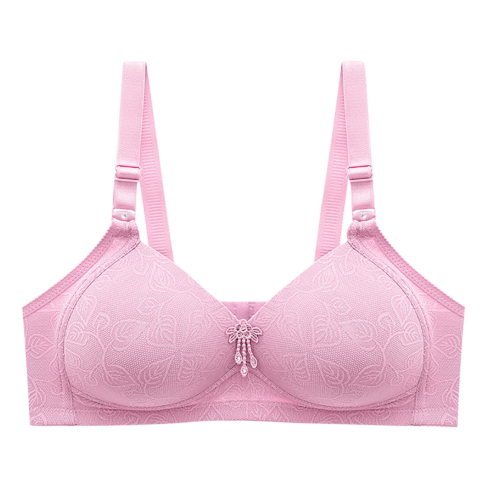 SERCFGYUJ Women's Wireless Bras - Plus Size Seamless Push Up Bralette with Back Closure, Full Figure Support for Everyday Comfort | Perfect for Work, Yoga & Lounge Wear