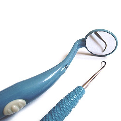 Dental Oral Pick & Mouth Mirror with Super Bright LED Light - Perfect for Dentists, Hygienists & Home Dental Care